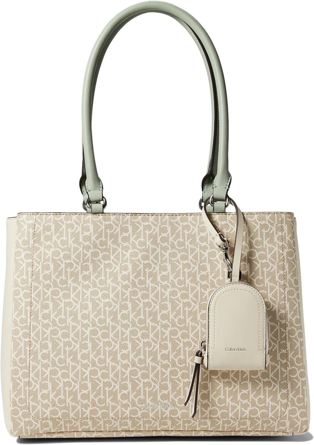 

Сумка-тоут Calvin Klein Sanya Signature Tote, цвет Khaki/Vanilla/White/Desert Sage