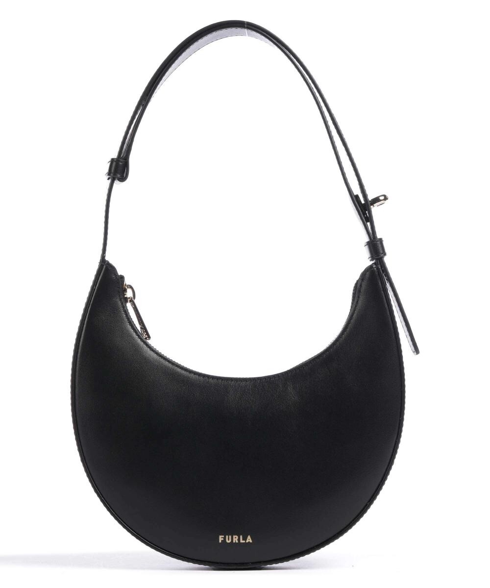 

Мини-Сумка через плечо Delizia из мелкозернистой кожи Furla, черный