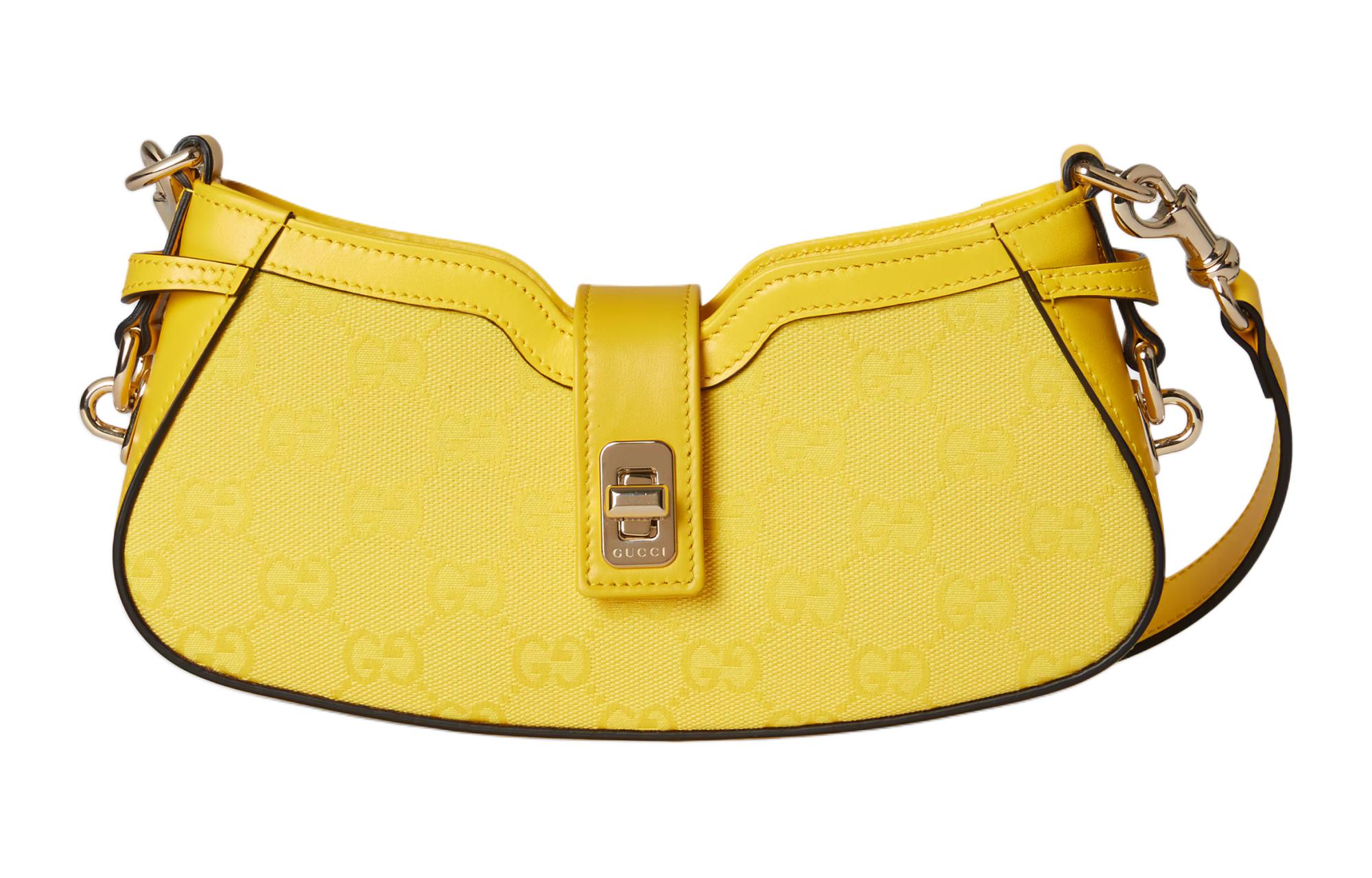 

GUCCI Сумка через плечо Canvas With Leather для женщин, желтая