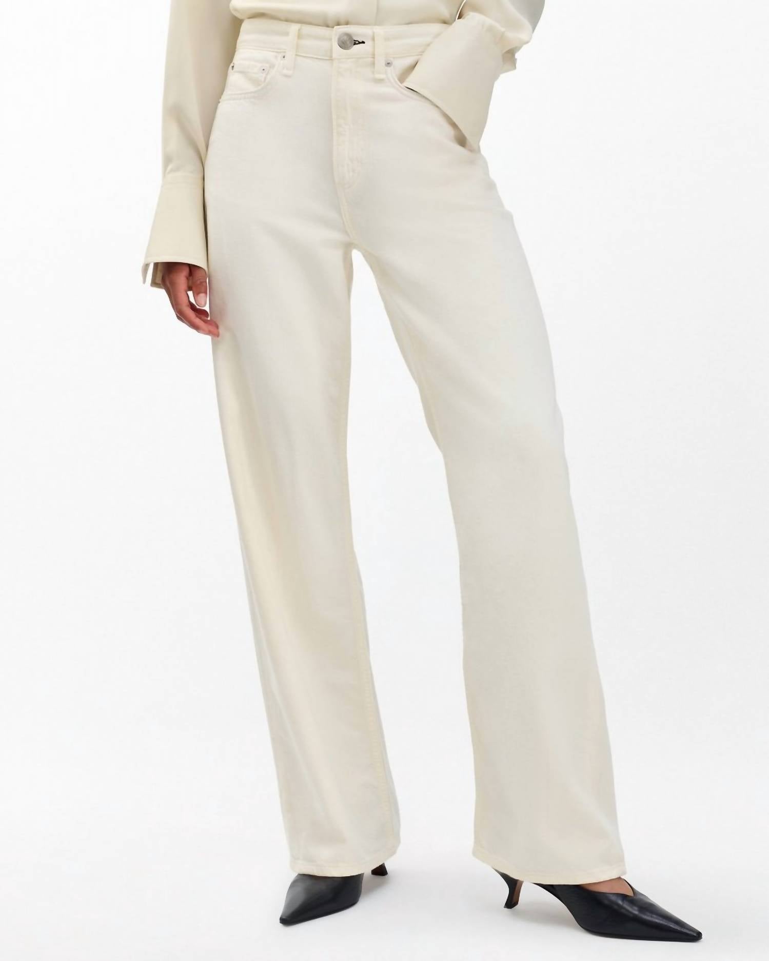 

Легкие джинсы Logan с широкими штанинами в цвете экрю Rag & bone, Ecru