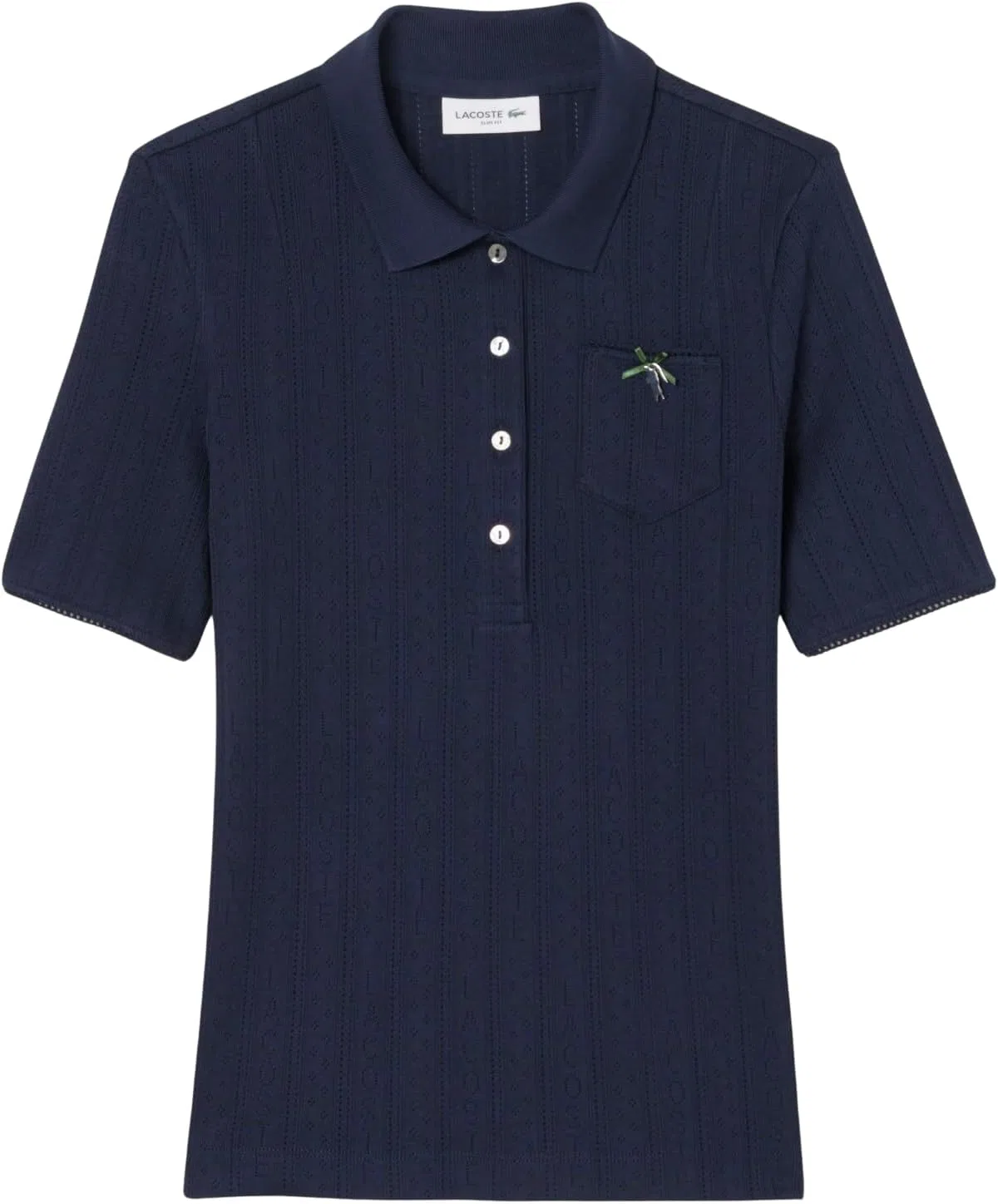 Поло Lacoste Slim Fit Pointelle, Темно-синий