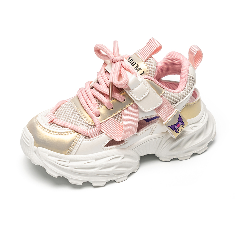 

Детские сандалии KULUOMILIANMING x Anti Kick с дышащим низким верхом Hello Kitty, розовый