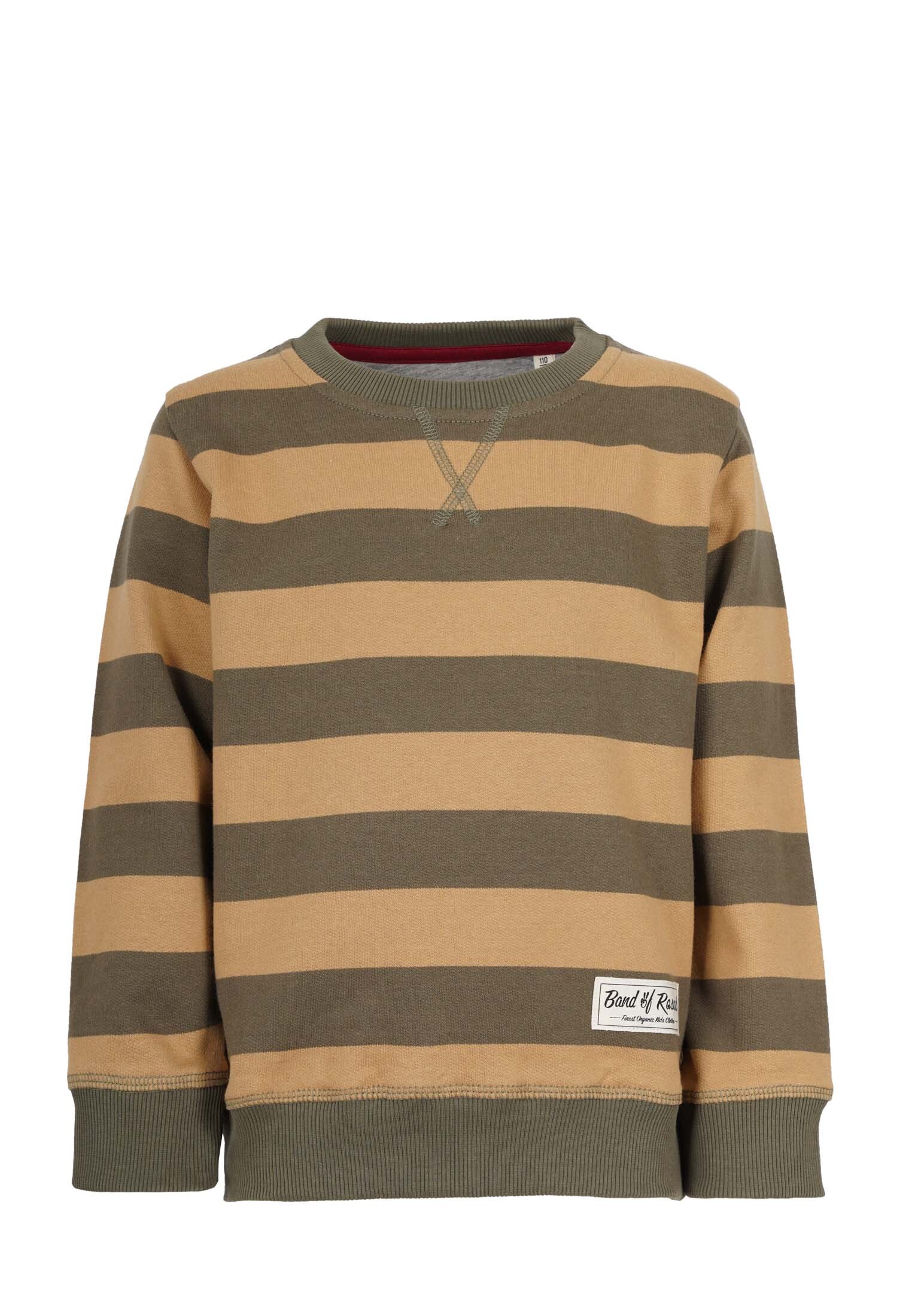 

Пуловер Band of Rascals Sweat Striped, цвет olive caramel