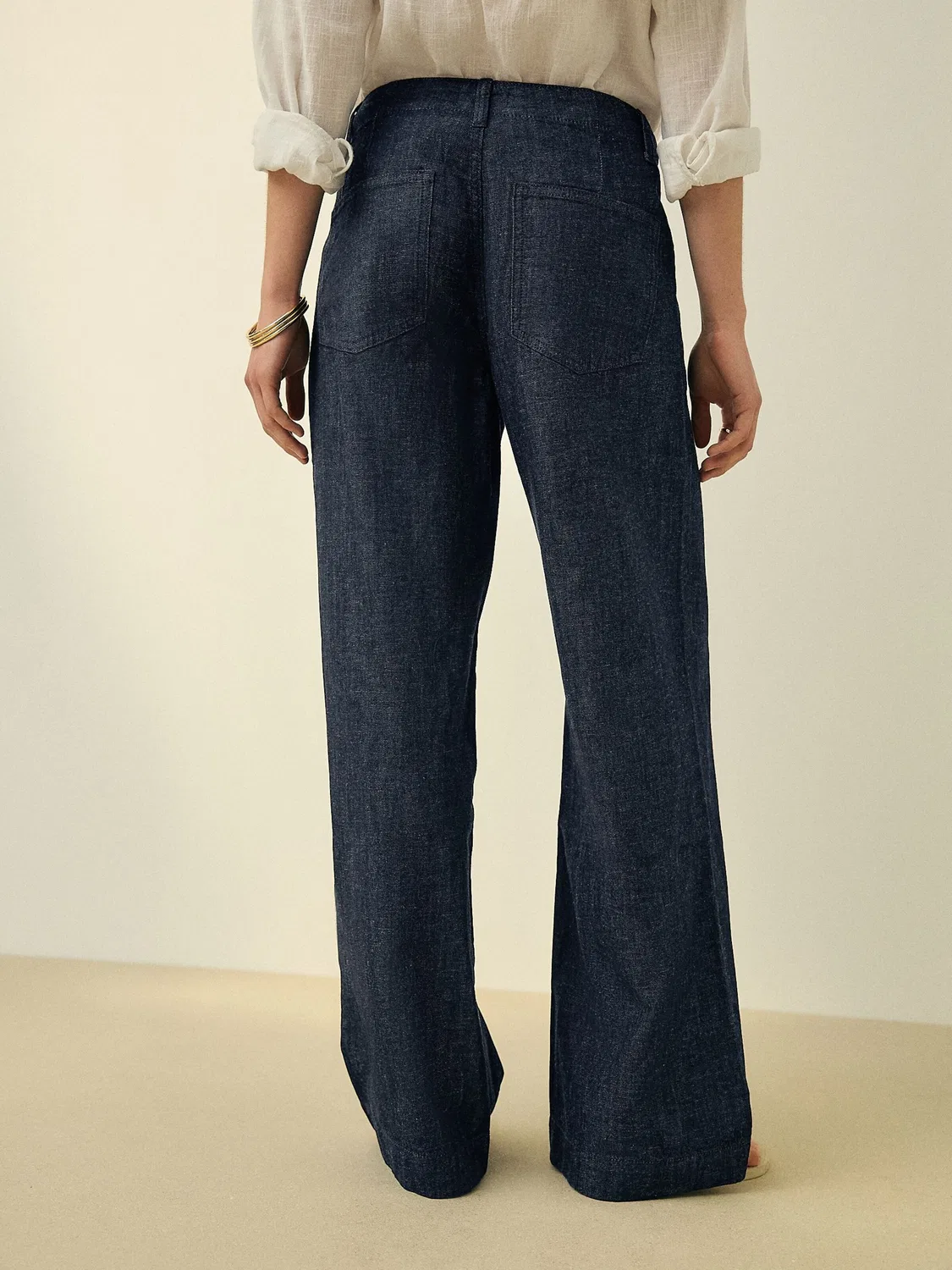 Джинсы Next Wide leg Jeans N. Premium синего цвета — фото 3