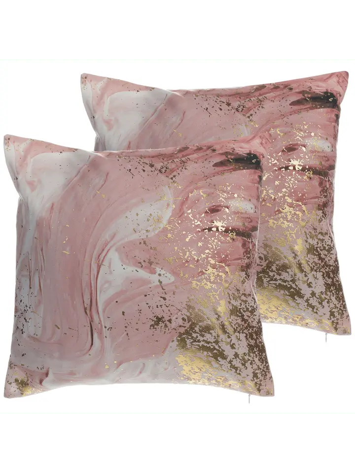

Декоративная подушка Beliani 2er Set Deko LANTANA, цвет rosa/weiß/gold