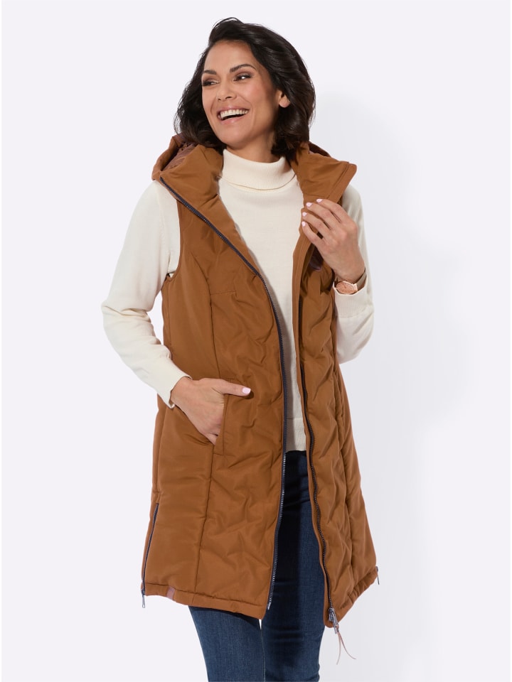 

WITT WEIDEN Длинный жилет коньячного цвета