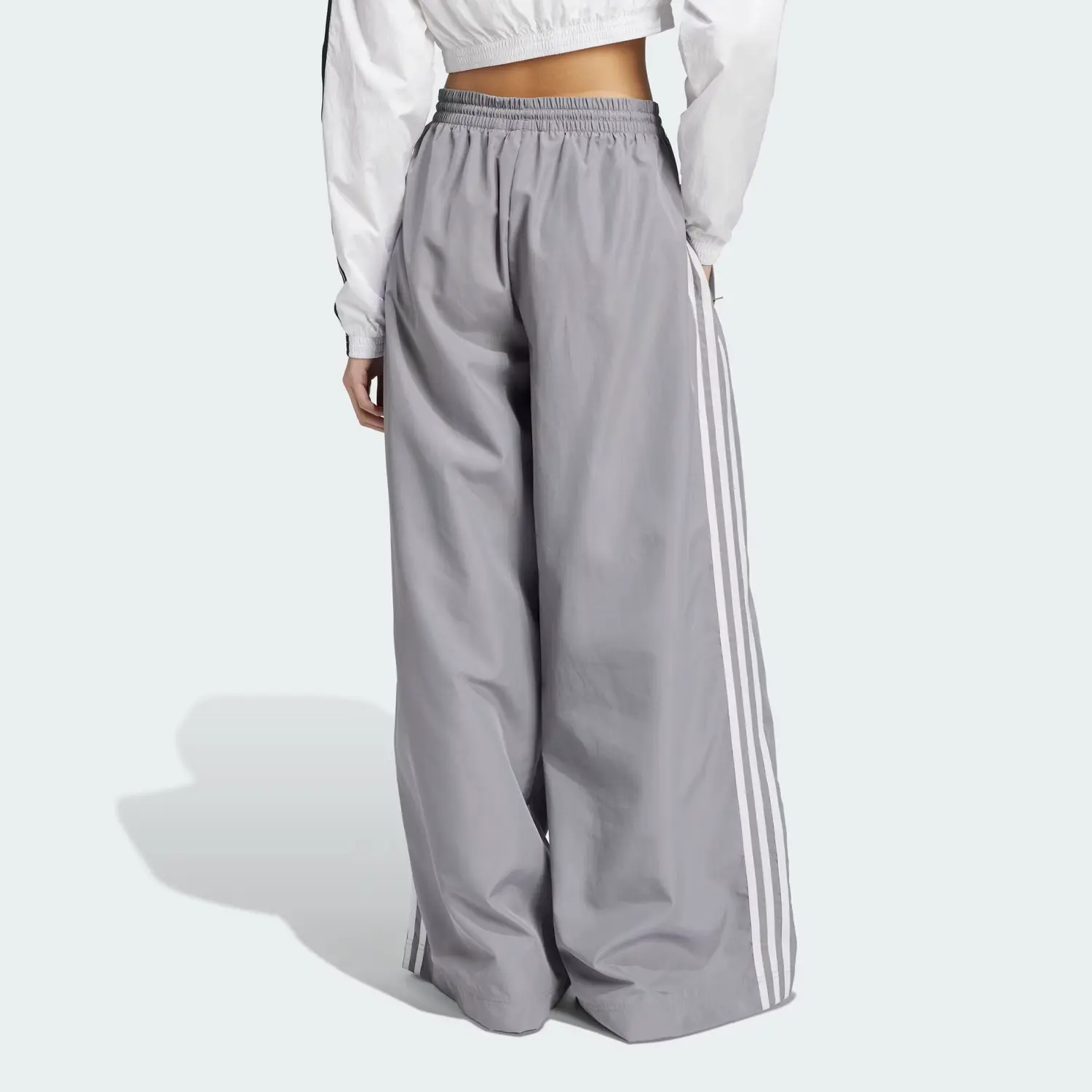 Вязаные спортивные штаны женские серые Adidas Originals, серый — фото 4