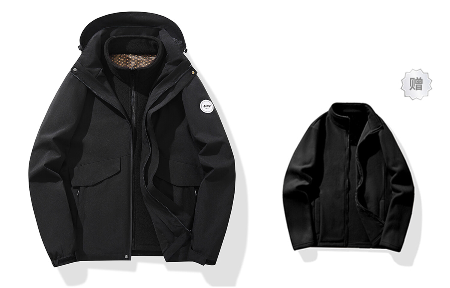 

Ветровка мужская Jeep Spirit, цвет Black (with fleece liner)