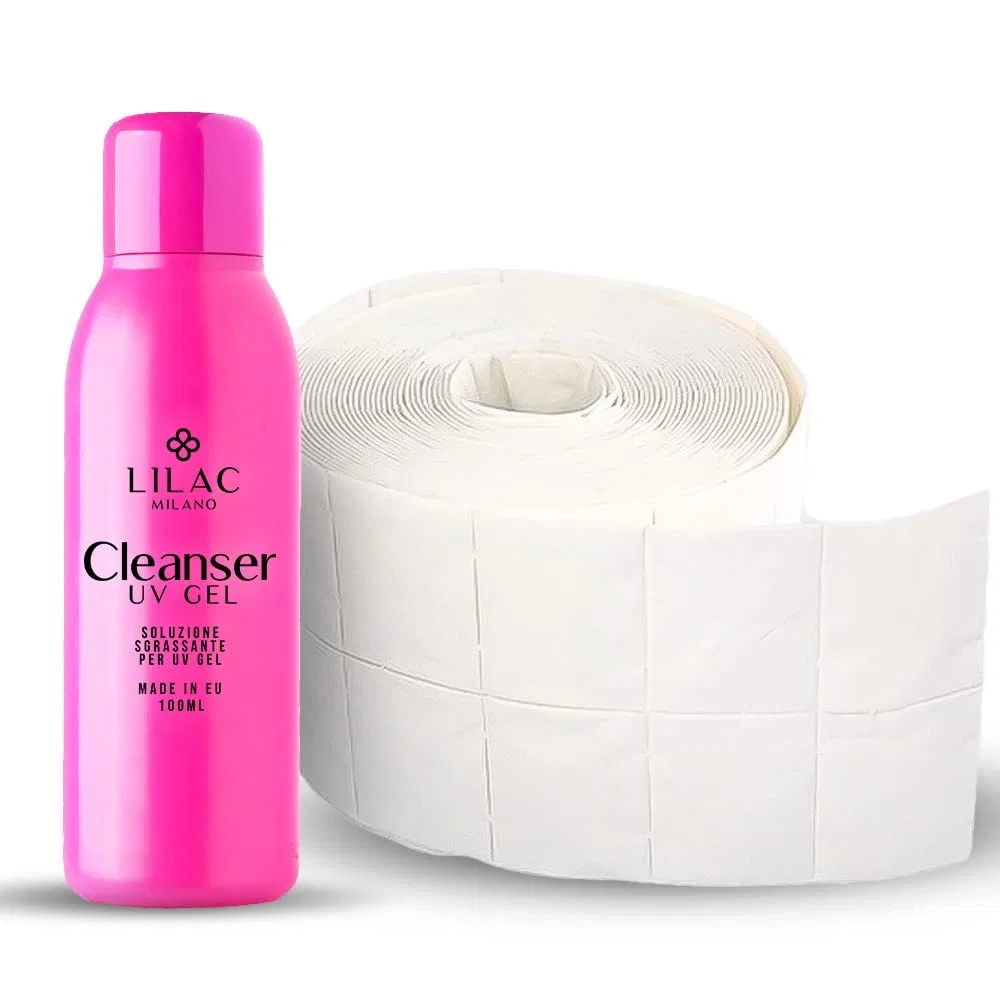 Очиститель для ногтей Lilac и безворсовые салфетки Lilac
