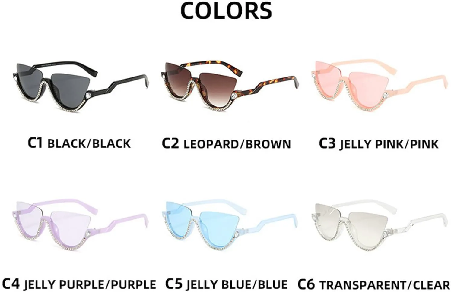 

Солнцезащитные очки «кошачий глаз» со стразами для женщин. Блестящие, сверкающие, с кристаллами. Модные женские солнцезащитные очки в полуободковой оправе mincl, Pink