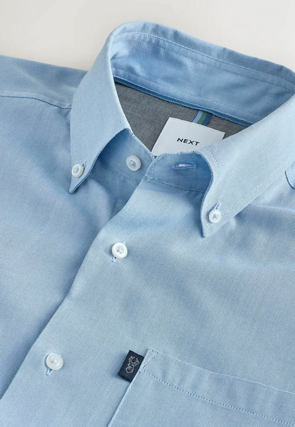 Рубашка на пуговицах, стандартного кроя Next, Light Blue — фото 2