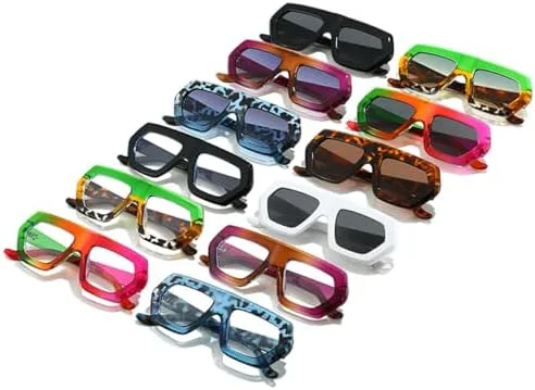 

Необычные женские солнцезащитные очки с градиентным переходом цвета, защита от УФ-излучения UV400, ретро-очки для мужчин с прозрачными линзами MTZJH, Leopard Tea