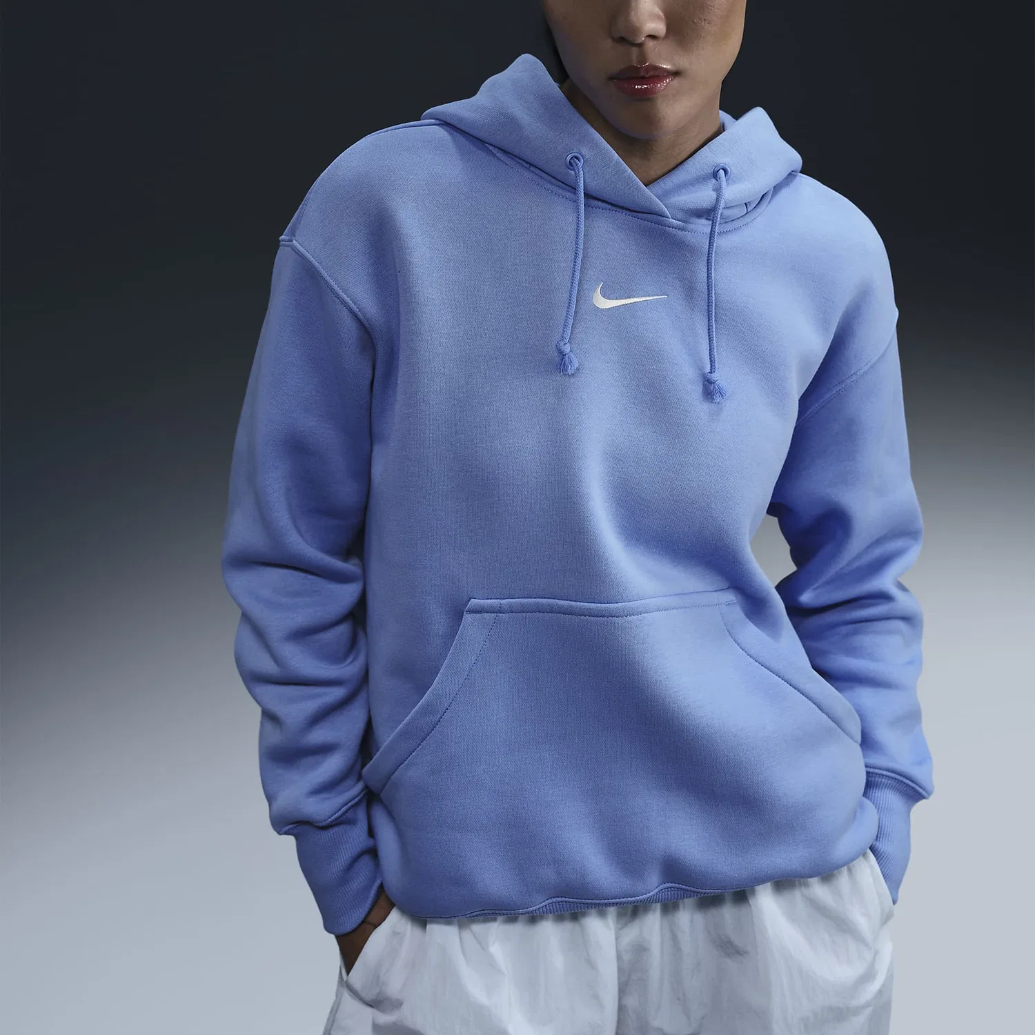Толстовка Sportswear Phoenix Fleece Swoosh женская Pulse Sapphire Blue Nike — фото 3