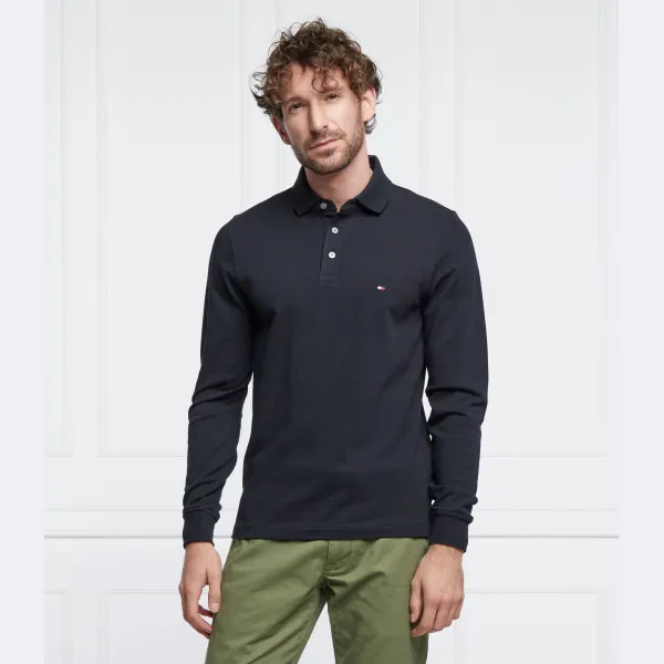 Рубашка-Поло узкого кроя 1985-го года Tommy Hilfiger, синий — фото 2
