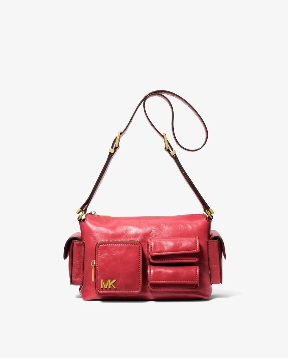 

Женская кожаная сумка-бандо Dakota с несколькими карманами Michael Michael Kors, красный