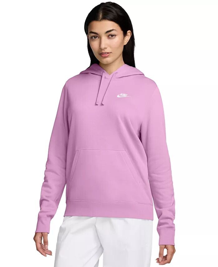 

Женская спортивная одежда Club флисовый свитшот с капюшоном Nike, красный