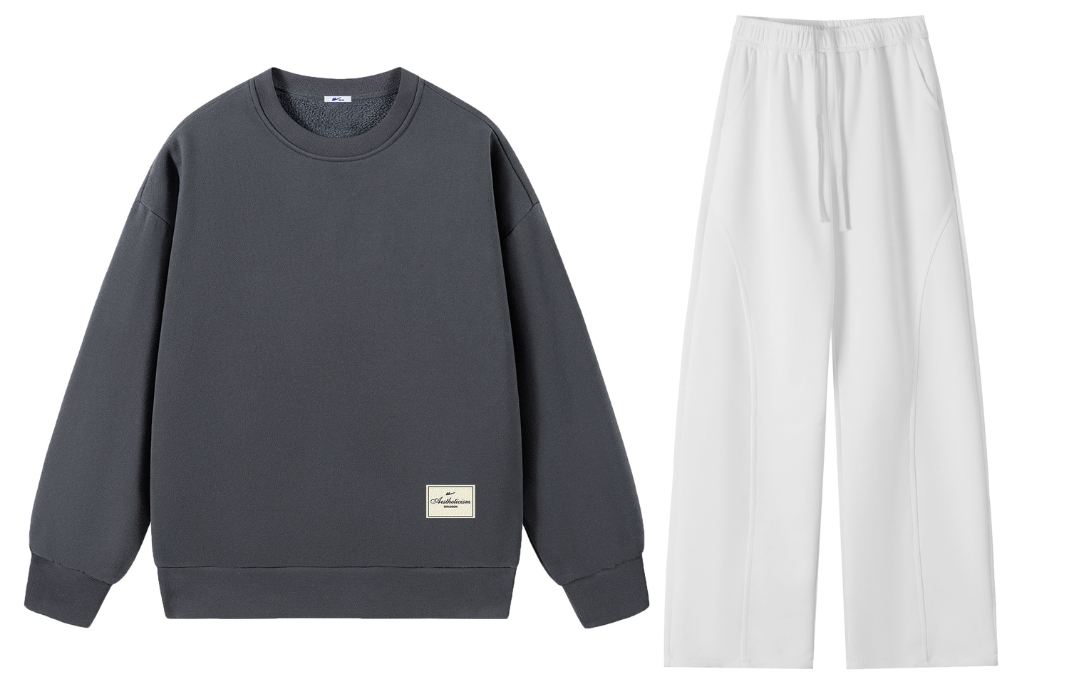 

Свитшот-сет Unisex из коллекции Huichao Cloud Canvas WARRIOR, темно-серый+белый (clothing sets)