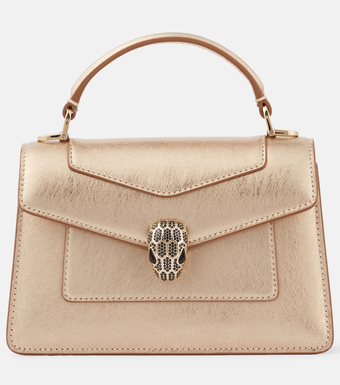

Сумка Serpenti Forever Mini из кожи Bvlgari, Light Gold