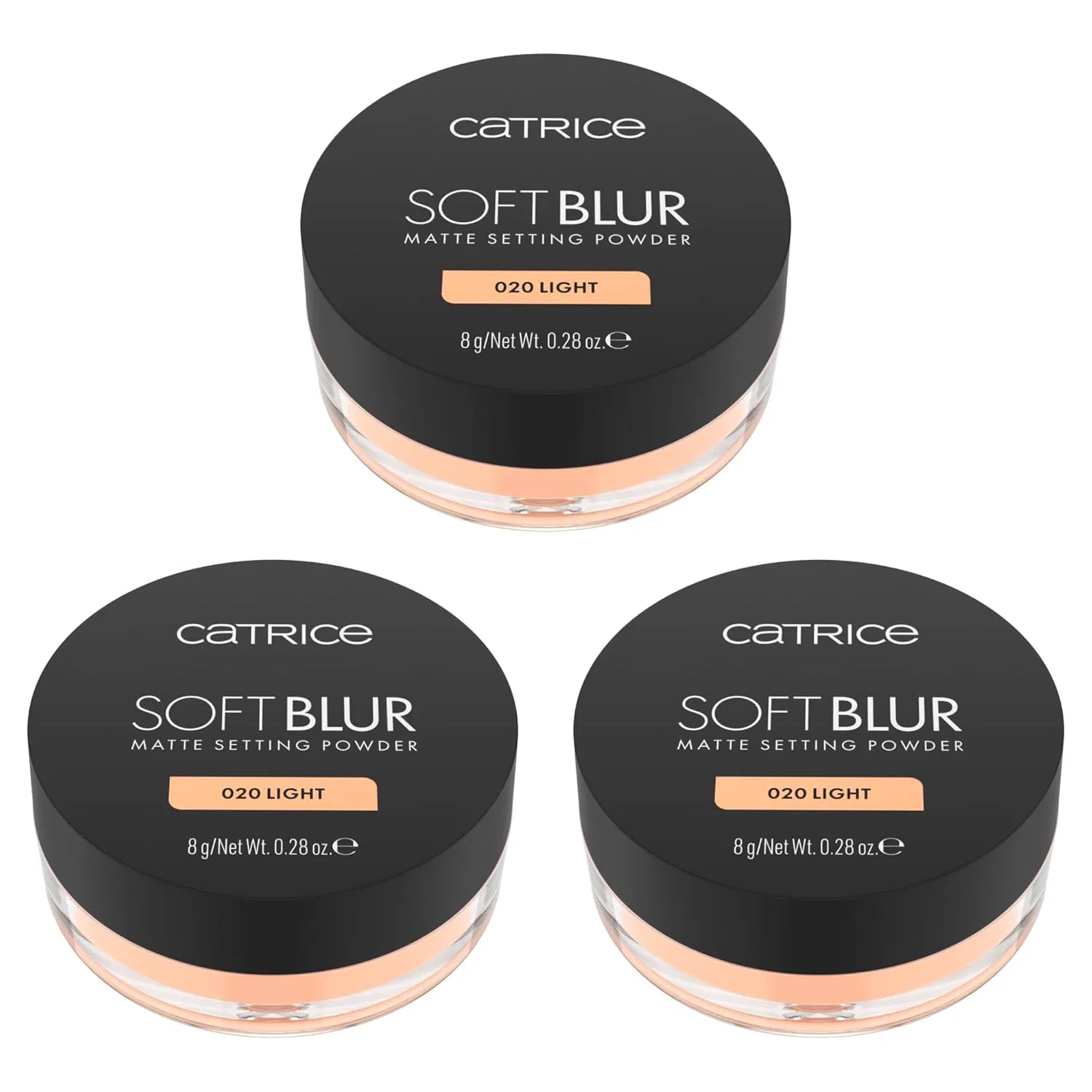 Матирующая закрепляющая пудра «Soft Blur Matte» №020 Nude от Catrice (3 x 8 г) Catrice