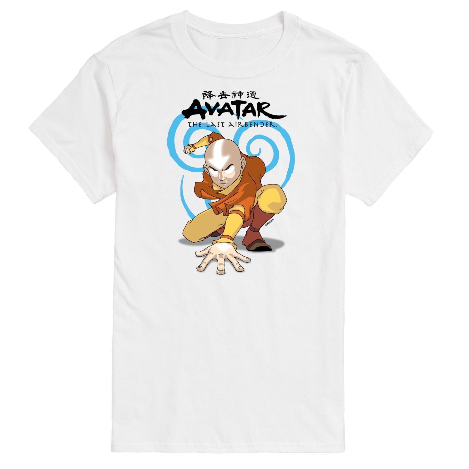 

Футболка Big & Tall Avatar The Last Airbender AANG с цветком Nickelodeon, белый