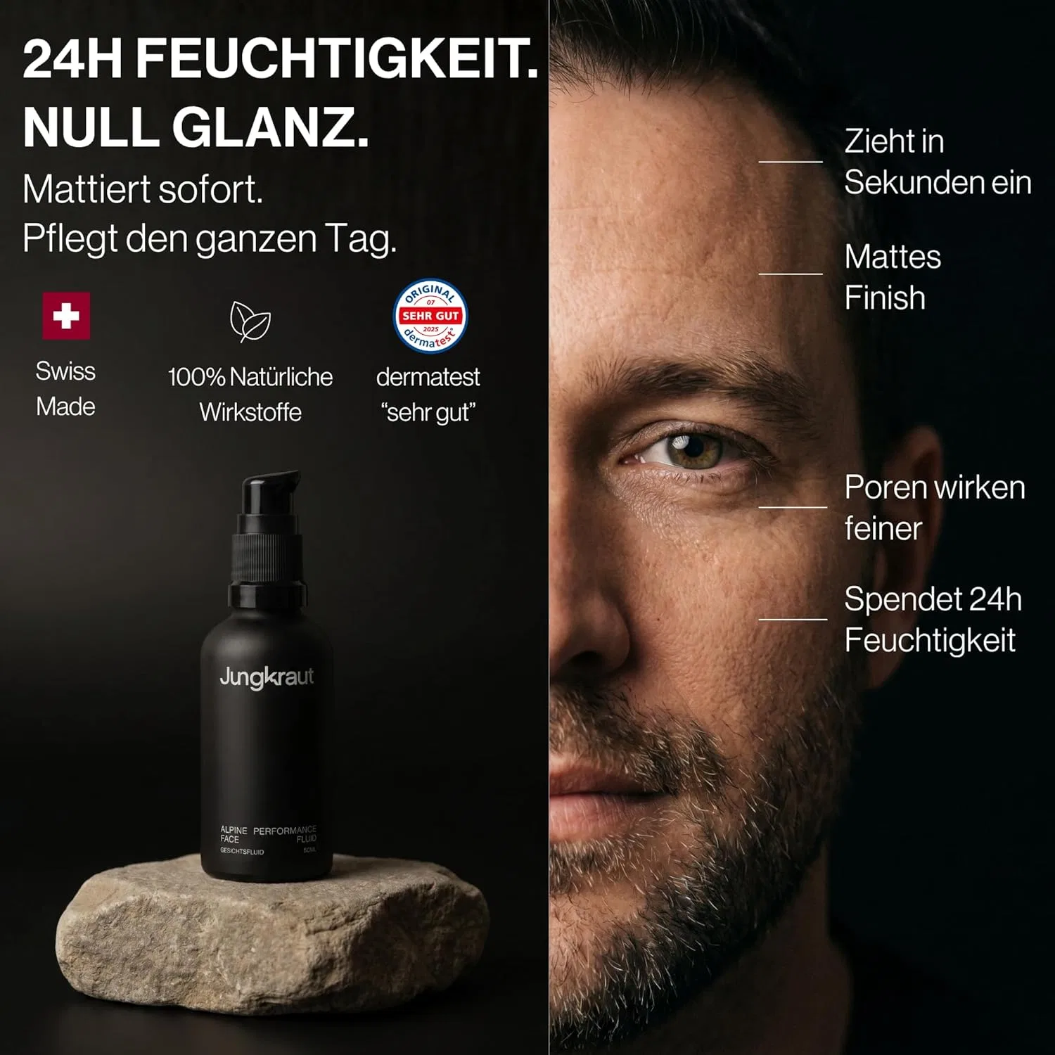 Флюид Jungkraut — Мужской для лица с гиалуроновой кислотой, 50 мл — фото 2