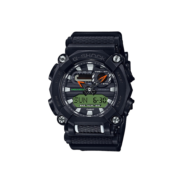 

CASIO Часы Men Liquid Crystal/Analog Dual Display Series Black Watch GA-900E-1A3, Black