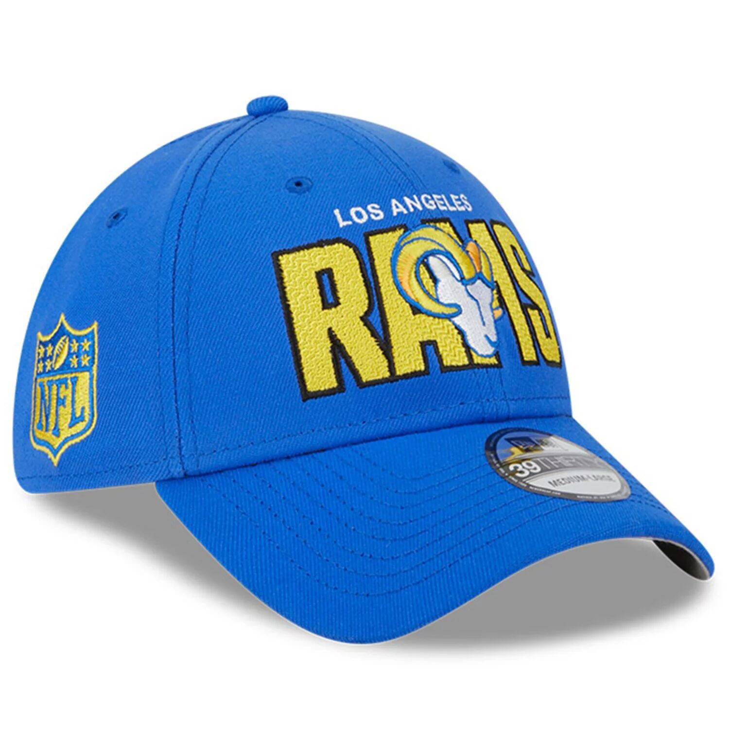 

Мужская гибкая кепка New Era Royal Los Angeles Rams 2023 NFL Draft 39THIRTY