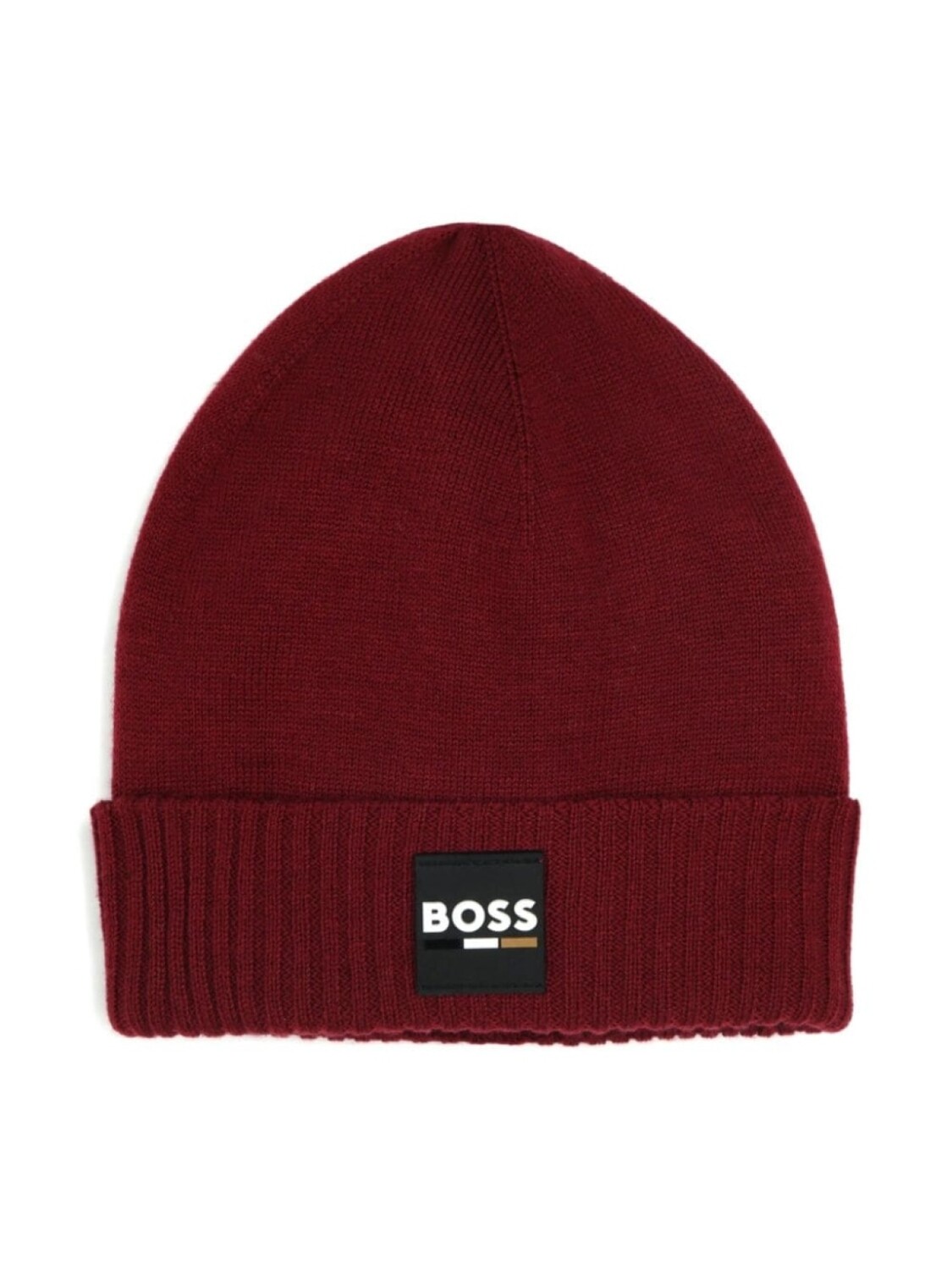 

BOSS Kidswear шапка бини с нашивкой-логотипом, красный