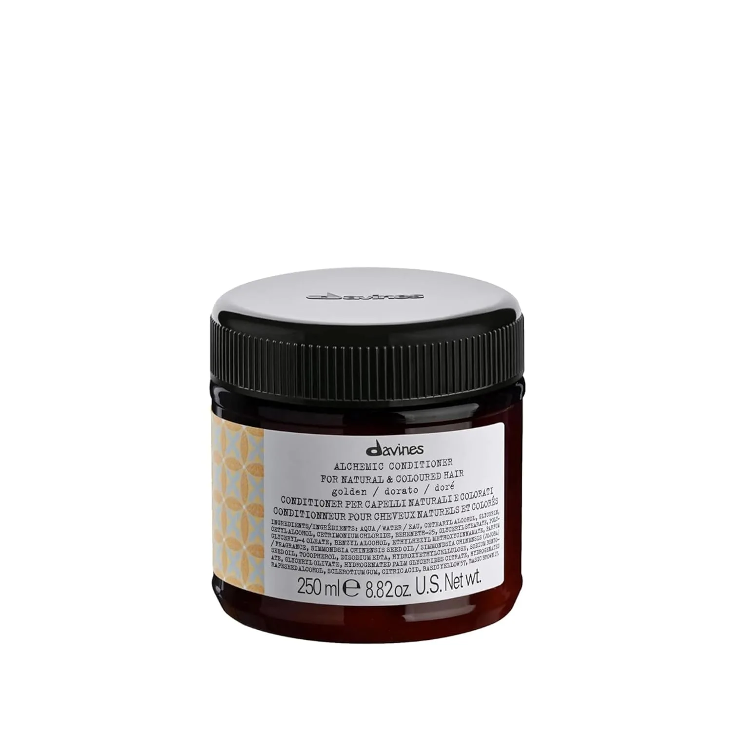 Кондиционер Davines Alchemic Golden, крем для окрашивания волос золотистого и медового оттенка - усиливает и увлажняет теплые светлые тона с маслом жожоба, 240 мл