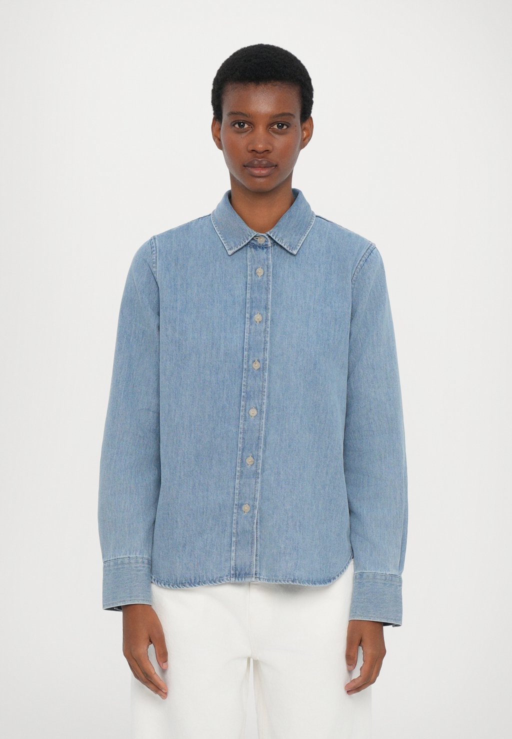 

Блузка на пуговицах CLASSIC SHIRT VISIBLE PLACKET CLOSED, цвет Denim Washed Blue