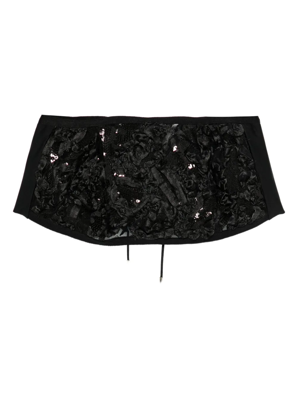 

Топ-бюстье с вышивкой Mitiliane Couture, черный