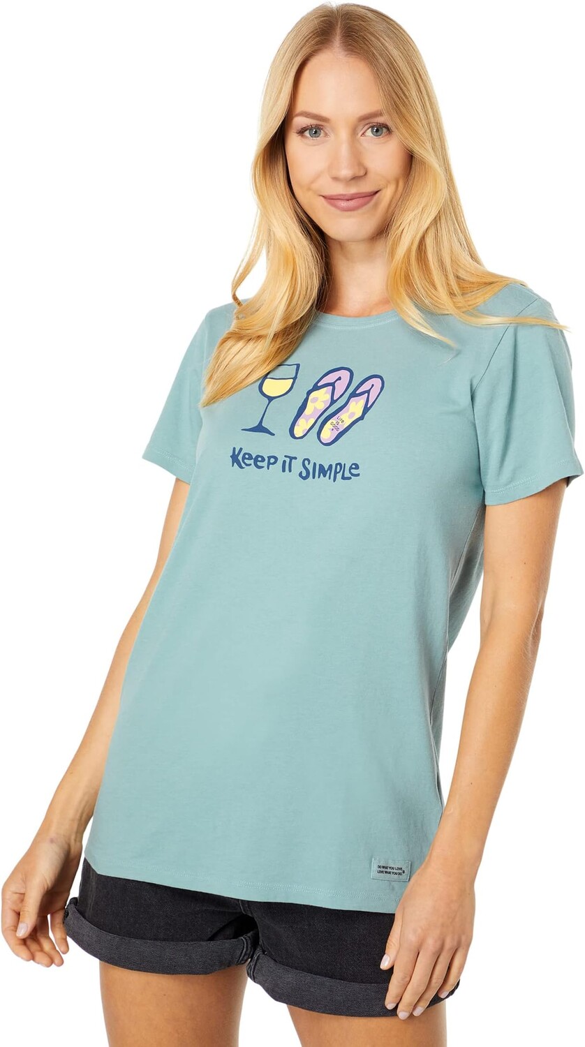

Футболка Life is Good Keep It Simple Crusher-Lite Tee, цвет Smoky Blue