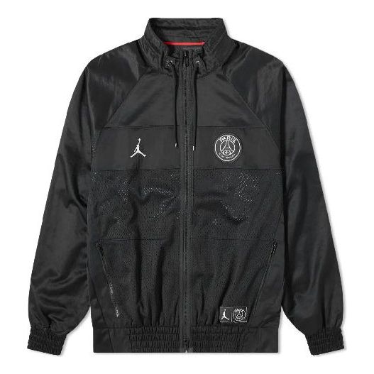 

Куртка Air Jordan x PSG Crossover Alphabet Printing Long Sleeves Zipper Jacket Black, черный