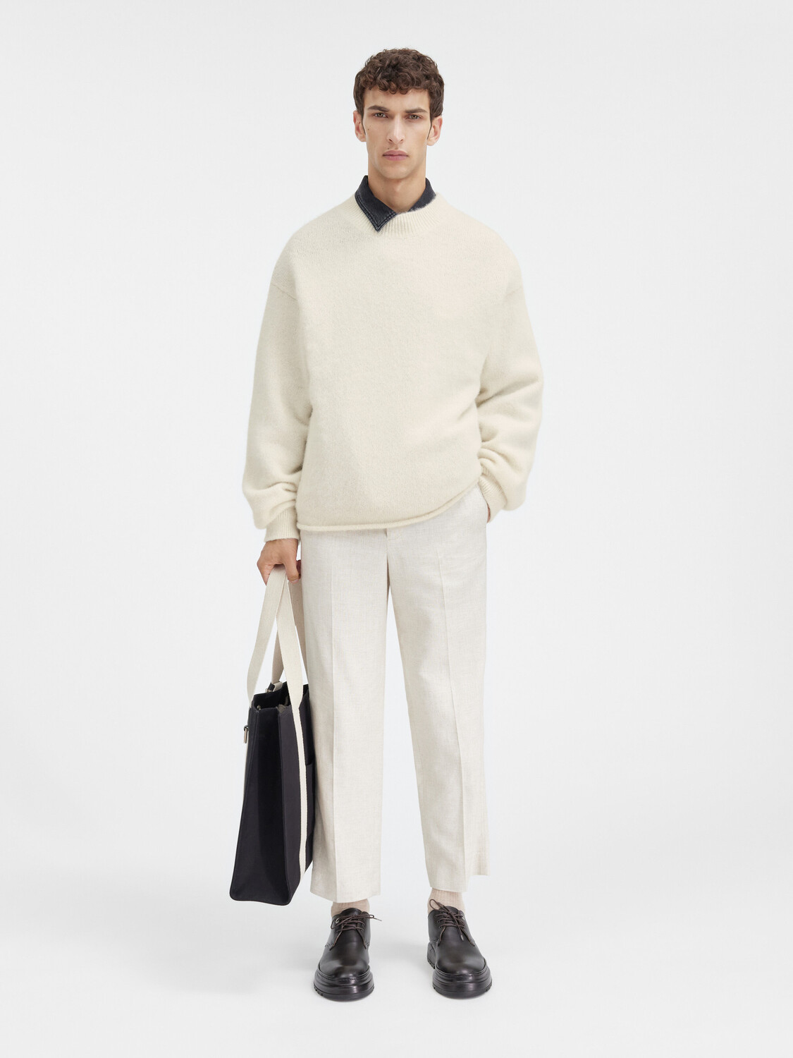 

Свитер с логотипом JACQUEMUS The Jacquemus sweater, светло-бежевый