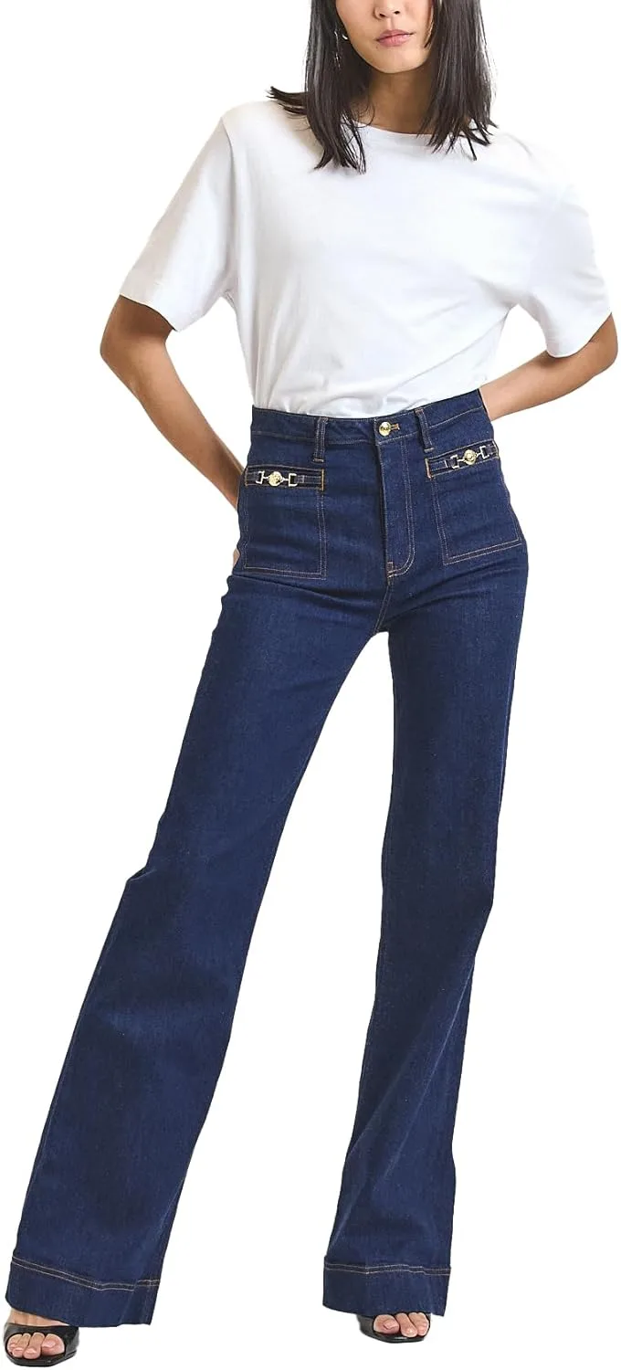 

Derek Lam 10 Crosby Women's Talwyn Stretch Denim Jeans с деталью Horsebit