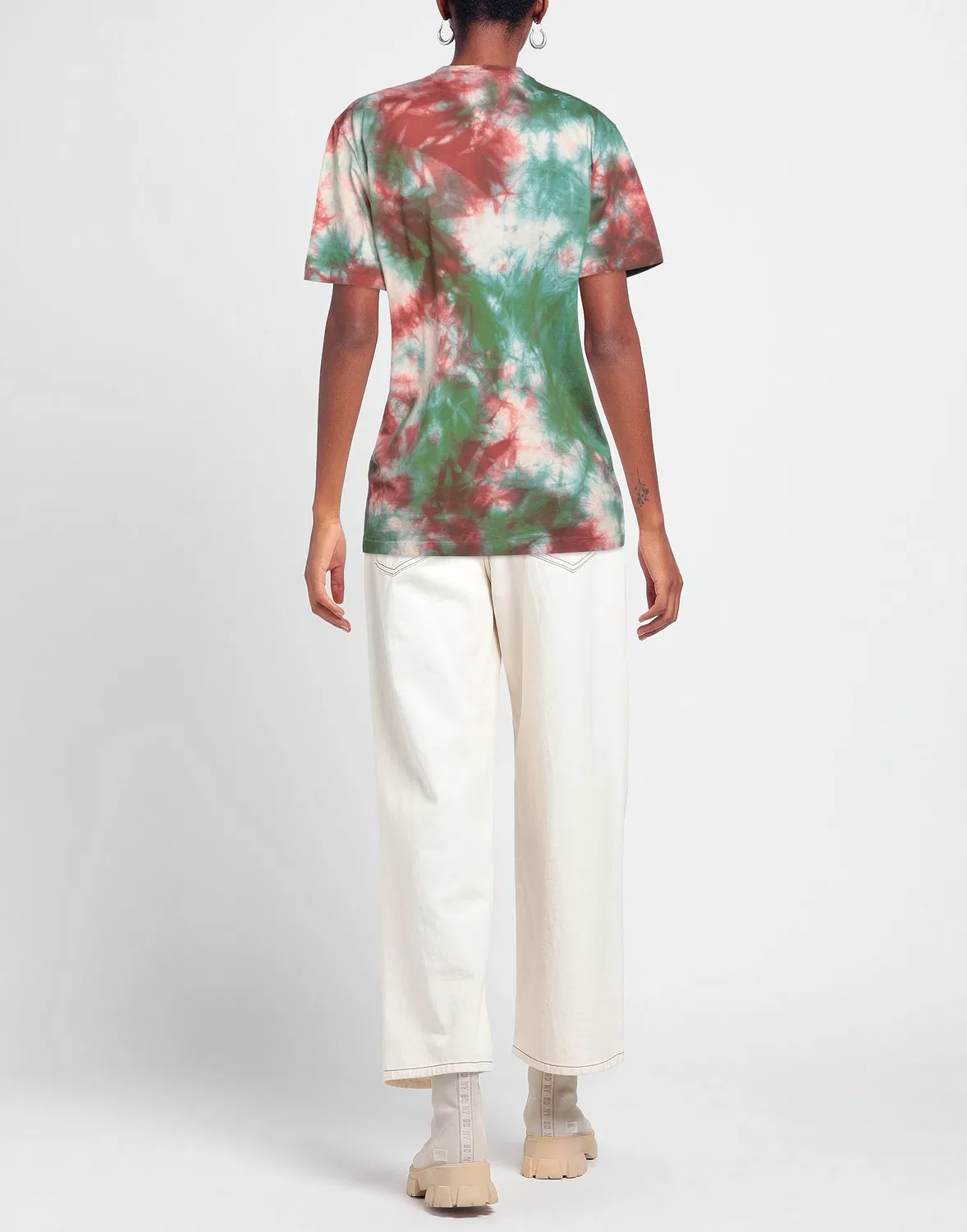 Футболка tie-dyed DSQUARED2 зеленая — фото 3