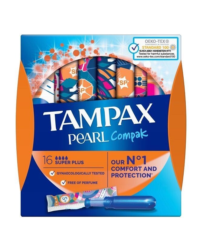 

Tampax Pearl Compak Super Plus гигиенические тампоны, 16 шт.