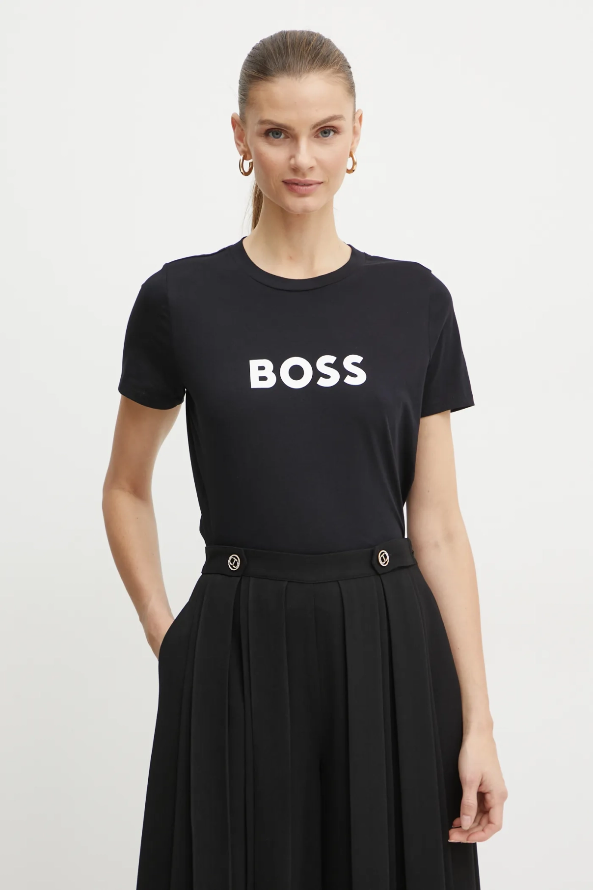 

Хлопковая футболка BOSS ORANGE, черный