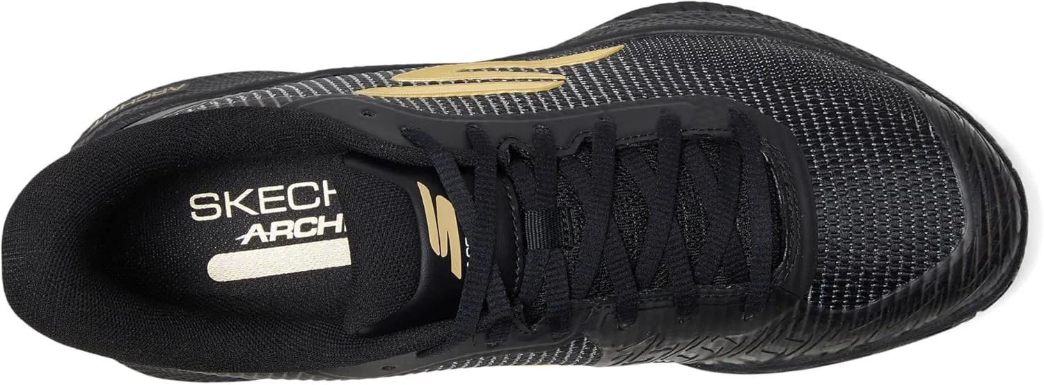 Кроссовки Skechers для мужчин Pickleball Viper Court Pro 2.0, черный/золотой — фото 2