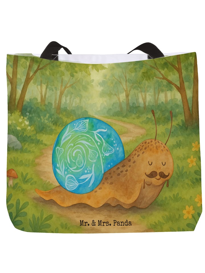 

Mr. & Mrs. Panda Сумка-шоппер с изображением улитки (без слогана), белого цвета