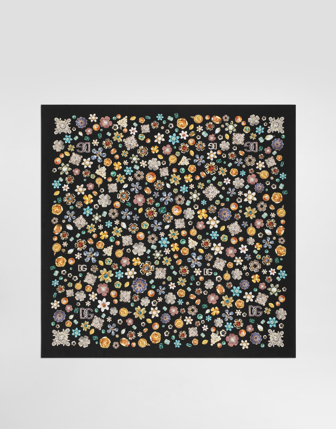 

Платок из шелкового твила 70x70 Dolce & Gabbana, мультиколор