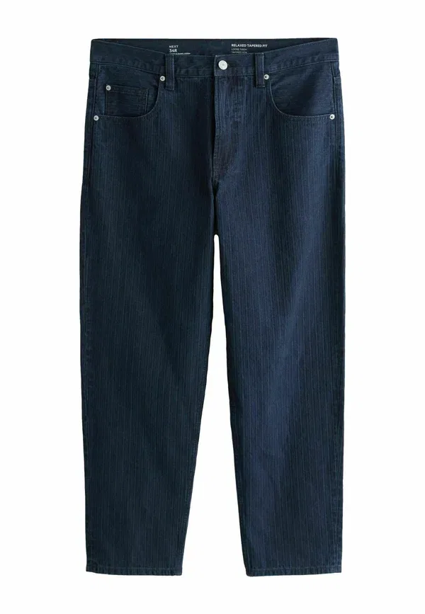 Джинсы свободного кроя Next, dark blue textured, темно-синий текстурированный — фото 4