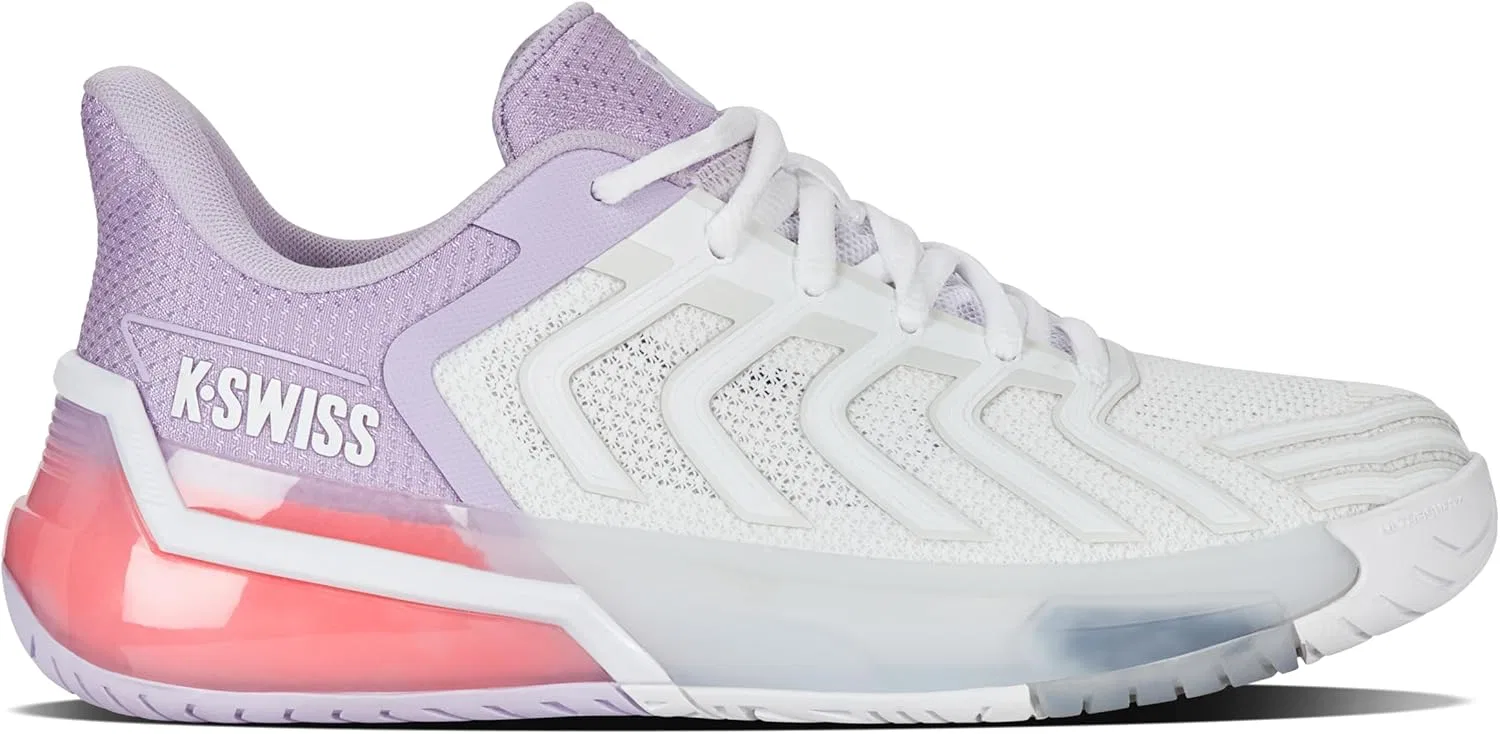 Кроссовки теннисные K-Swiss Ultrashot 4, White/Orchid Petal/Neon Blaze