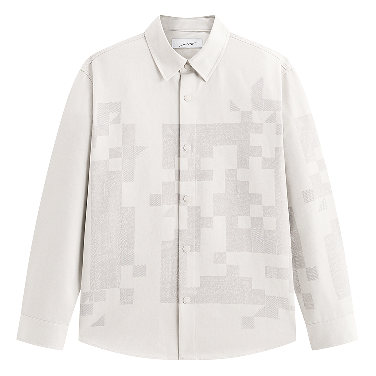 

PEACEBIRD MEN Рубашка мужская Champagne Gray 1 Pointed Collar Moderate