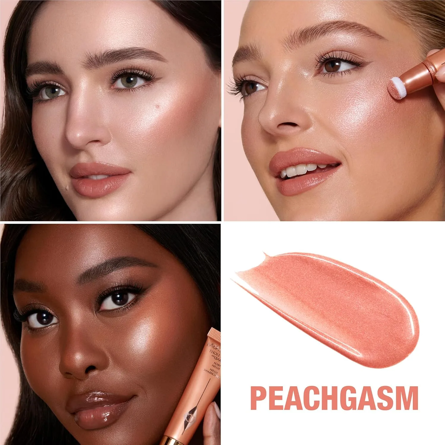 Жидкий хайлайтер Charlotte Tilbury Beauty Light Wand - средство для создания эффекта мягкого фокуса и румян для щек - перламутровый, невесомый, сияющий финиш., Peachgasm — фото 2