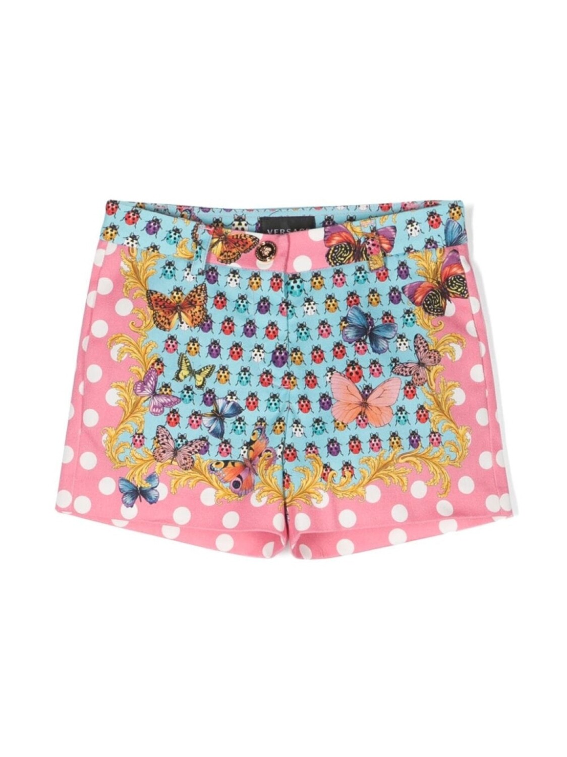 

Versace Kids короткие шорты с принтом Butterflies, розовый
