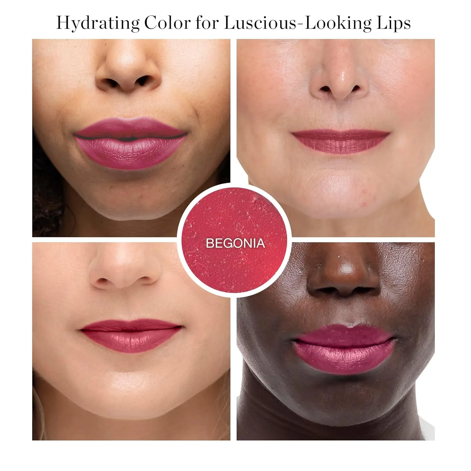 Ogee Tinted Sculpted Lip Oil - тинт для губ с 100% органическим кокосовым маслом, маслом жожоба и витамином E, в оттенке BEGONIA 1 штука (1 шт.), Begonia - Red Plum — фото 2