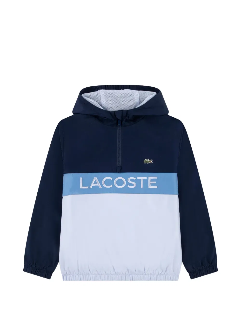 Куртка с капюшоном в стиле колор-блок Lacoste Kids, синий