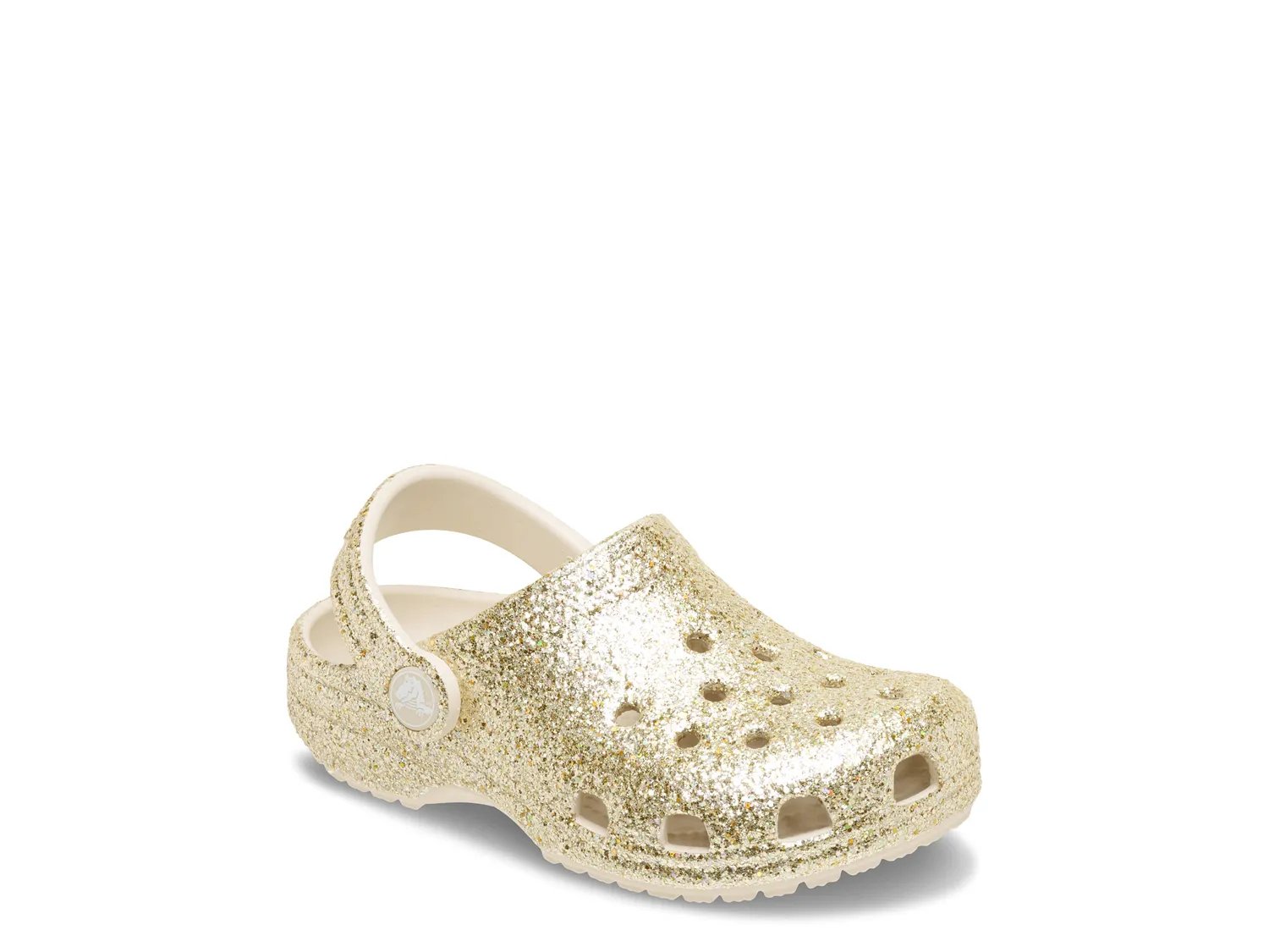 

Сабо Crocs Classic Chunky Glitter Clog - Kids', золотой металлик