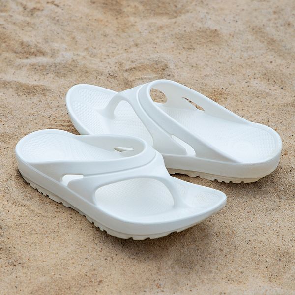 Взрослые легкие амортизирующие восстановительные шлепанцы Oka Recovery Footwear, Ice Plunge White — фото 2